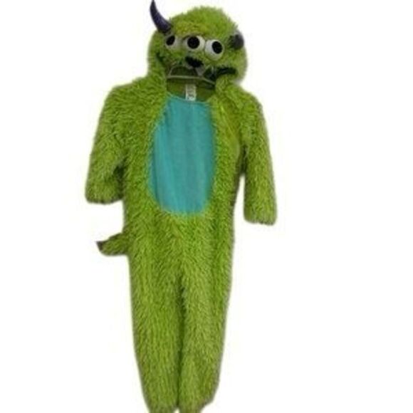Monster Hooded Jumpsuit Halloween Costume size 4-5T - Picture 3 of 11